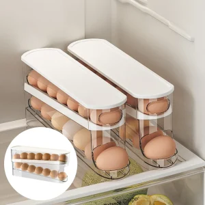 Double Layer Rolling Egg Dispenser Refrigerator