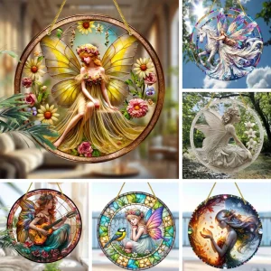 Enchanting Elf Fairy Acrylic Sun Catcher Window Door Displa